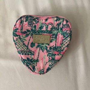Lilly Pulitzer GWP Heart Pouch Mandevilla Baby Always Worth It EUC